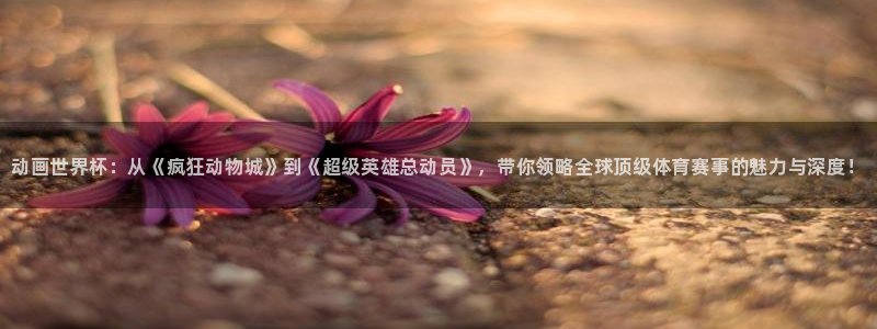 MK体育官方正版app开户：动画世界杯：从《疯狂动物