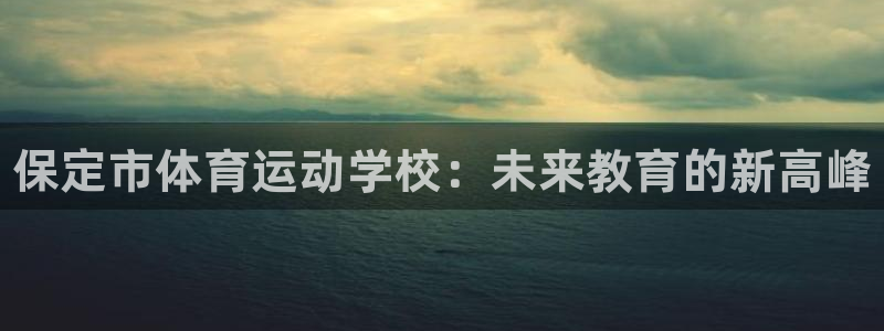 MK体育官网下载开户：保定市体育运动学校：未来教育的