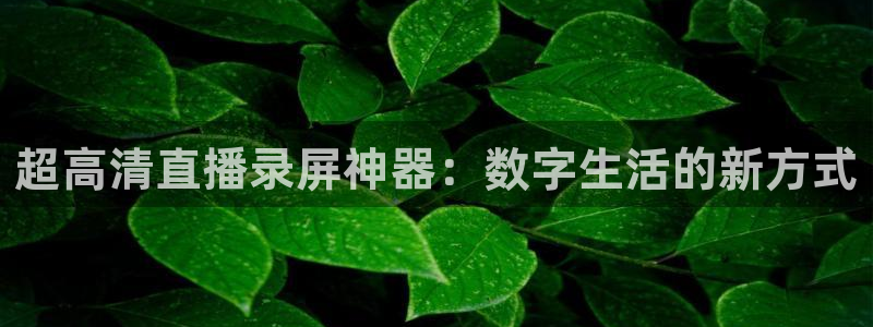火凤直播体育app下载安装：超高清直播录屏神器：数字生活的新方式