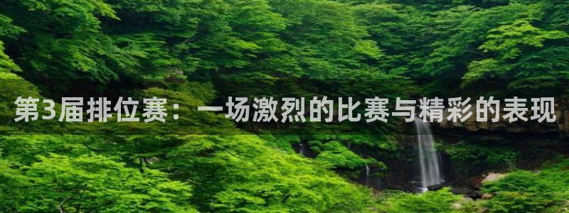 火凤足球比赛直播：第3届排位赛：一场激烈的比赛与精彩的表现